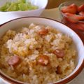 れいか☆☆☆'s cooksnap of when they made 生姜風味☆ウィンナー炊き込みご飯.