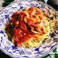 M・Hikari's cooksnap of when they made トマトとキノコのスパゲッティ.