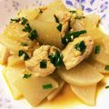 oha2016's cooksnap of when they made 塩麹鶏肉と大根のカレー炒め.
