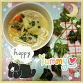 海理ママ's cooksnap of when they made 残った豚汁で一人ランチ！　豚汁うどん★.
