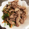 凜くんのかぁちゃん's cooksnap of when they made ⁂妻も絶賛⁂牛肉と豆苗えのき炒め！.