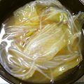 オイゼビウス's cooksnap of when they made 肉味噌とレタスの超簡単！中華風春雨スープ.