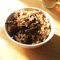 おさぽんの嫁's cooksnap of when they made 牛肉とごぼうとこんにゃくの炊き込みごはん.