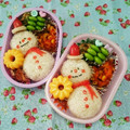 YuzuKizu's cooksnap of when they made 幼稚園 お弁当♡雪だるま 簡単.