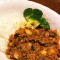 m＊Nj's cooksnap of when they made 大豆(節分豆)と小松菜の簡単ドライカレー.