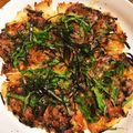 はなたぎ's cooksnap of when they made 和風～なめ茸♡ライスピザ～♬カリッとろ♡.