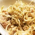 ricotanmam's cooksnap of when they made アレンジ＊切り干し大根豚肉塩にんにく炒め.