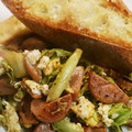 ねねしばこ's cooksnap of when they made おさかなソーセージとキャベツの卵とじ.