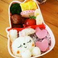 ニンチク's cooksnap of when they made バレンタイン＊恋する白うさキャラ弁.