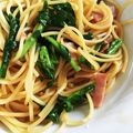 petitart's cooksnap of when they made 菜の花とベーコンのあっさりパスタ.