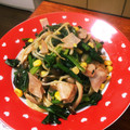 ♪ゆかたん♡'s cooksnap of when they made ほうれん草とハムの和風パスタ.