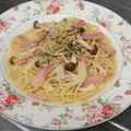 もぐ・ω・くま's cooksnap of when they made カロリー控えめ♪牛乳でクリームパスタ♡.