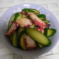 ぽっぷにゃー's cooksnap of when they made きゅうりとタコの酢の物.