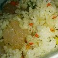 夕星　橋姫's cooksnap of when they made 冷凍食品の海老ピラフ再現＊フライパンで！.