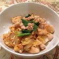 mchim's cooksnap of when they made 親子丼！照焼チキンとそぼろ。麺つゆで簡単.