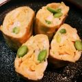 MEGちゃむ's cooksnap of when they made お弁当に♪枝豆卵焼き.