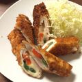 まーさ。's cooksnap of when they made 野菜の肉巻き～ささみチーズカツ～.