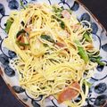 サロちゃん's cooksnap of when they made ほうれん草とベーコンの濃厚クリームパスタ.