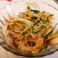 くぅぽん☆'s cooksnap of when they made 簡単副菜♪きゅうり竹輪もやしのごま和え.