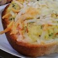 NAGANO久留米's cooksnap of when they made ちょっピリ辛ポテサラトースト♪.