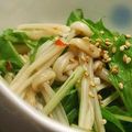 shinyui's cooksnap of when they made 水菜とエノキ～中華風ピリカラ和え物.