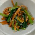 ぴかぽ８８'s cooksnap of when they made 小松菜と人参の胡麻チーズポン酢☆.