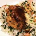 コチコ8057's cooksnap of when they made 手巻きごはん★ポパイライス&ハンバーグ.
