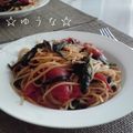 ☆ゆうな☆'s cooksnap of when they made トマトとにらの味噌ペペロンチーノ。.