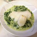 ゆいまーるん's cooksnap of when they made ひらめのムニエル　ほうれん草クリーム.