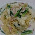 にゃおたろん's cooksnap of when they made やさしい☆カリフラワーのクリームパスタ.