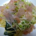 さっちゃん３２'s cooksnap of when they made 生ハムとほうれん草の簡単クリームパスタ♪.