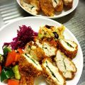 ツキちゃんママ's cooksnap of when they made 簡単♪チーズとシソの♡チキンカツ.