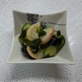 puniＫ's cooksnap of when they made たこ*きゅうり*わかめの酢の物.