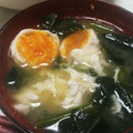 ちゃむ82's cooksnap of when they made 落とし卵のおみそ汁.
