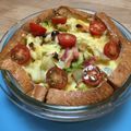 ひなみはる's cooksnap of when they made 食パンで〜簡単ヘルシーキッシュ.