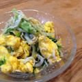 になべっち's cooksnap of when they made ふんわり卵と水菜の胡麻ジャコおかか和え.