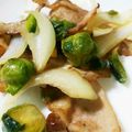 よっしー's cooksnap of when they made 豚肉と新たまねぎ・芽きゃべつの塩炒め。.