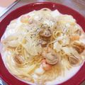 Suomi♡'s cooksnap of when they made シーフードmixのミルクスープパスタ.