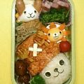 ako❀'s cooksnap of when they made ワンピース＊サニー号とメリー号のキャラ弁.