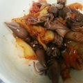 MofeMofee's cooksnap of when they made 今日も飲むか？ホタルイカとキムチの和え物.