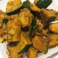 エリーモ's cooksnap of when they made 無塩料理☆かぼちゃのカレー炒め・マクロビ.