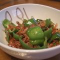 れのっち's cooksnap of when they made 味付け不要で絶品★絹さやの干しエビ炒め.