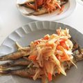 maigono's cooksnap of when they made 〈おかず〉ししゃもの南蛮漬け.