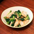よしみるく's cooksnap of when they made 鶏むねと小松菜のガーリックバター炒め♪♪.