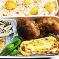 taku☆momo☆'s cooksnap of when they made 昨日のそぼろで卵焼き。（お弁当に）.