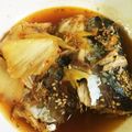 もくきん's cooksnap of when they made さばのごまキムチ煮.