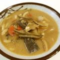 papikun's cooksnap of when they made 残った豚汁で一人ランチ！　豚汁うどん★.