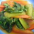 ぴなと's cooksnap of when they made 常備菜⑦カツオ菜と人参の胡麻和え.
