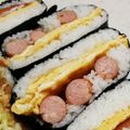 シビシビさん's cooksnap of when they made W たまごとウインナーチーズのおにぎらず.