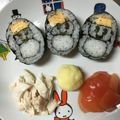 しょたぼママ's cooksnap of when they made 飾り巻き寿司 雪だるま 海苔巻き.